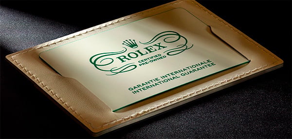Tarjeta de garantía Rolex