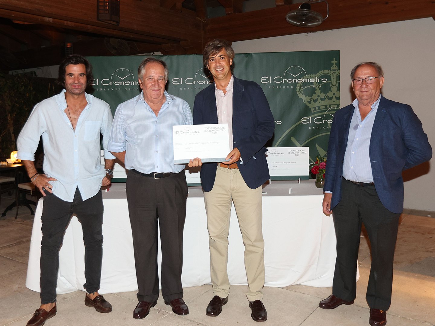 2º clasificado 1ª categoría hándicap. De izquierda a derecha: álvaro sanchís, enrique sanchís, gonzalo píñar goizueta y carlos sanchís.