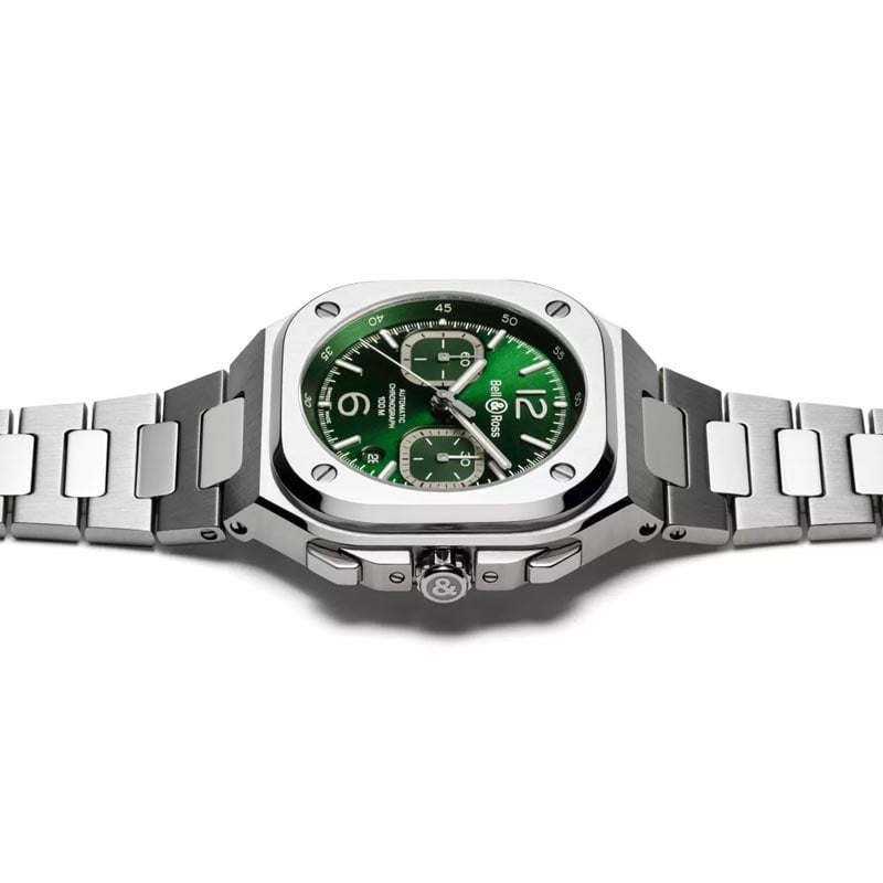 Esfera Bell & Ross BR 05 Chrono Green Steel BR05C-GN-STSST